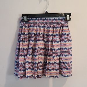 Lorimer aztec pattern elastic waist skirt